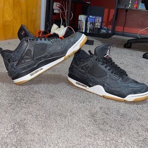 Jordan 4 Laser Black Sneakers